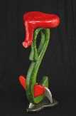Elephant-Rose, bar stool designed by Peter Menzies, art furniture designer